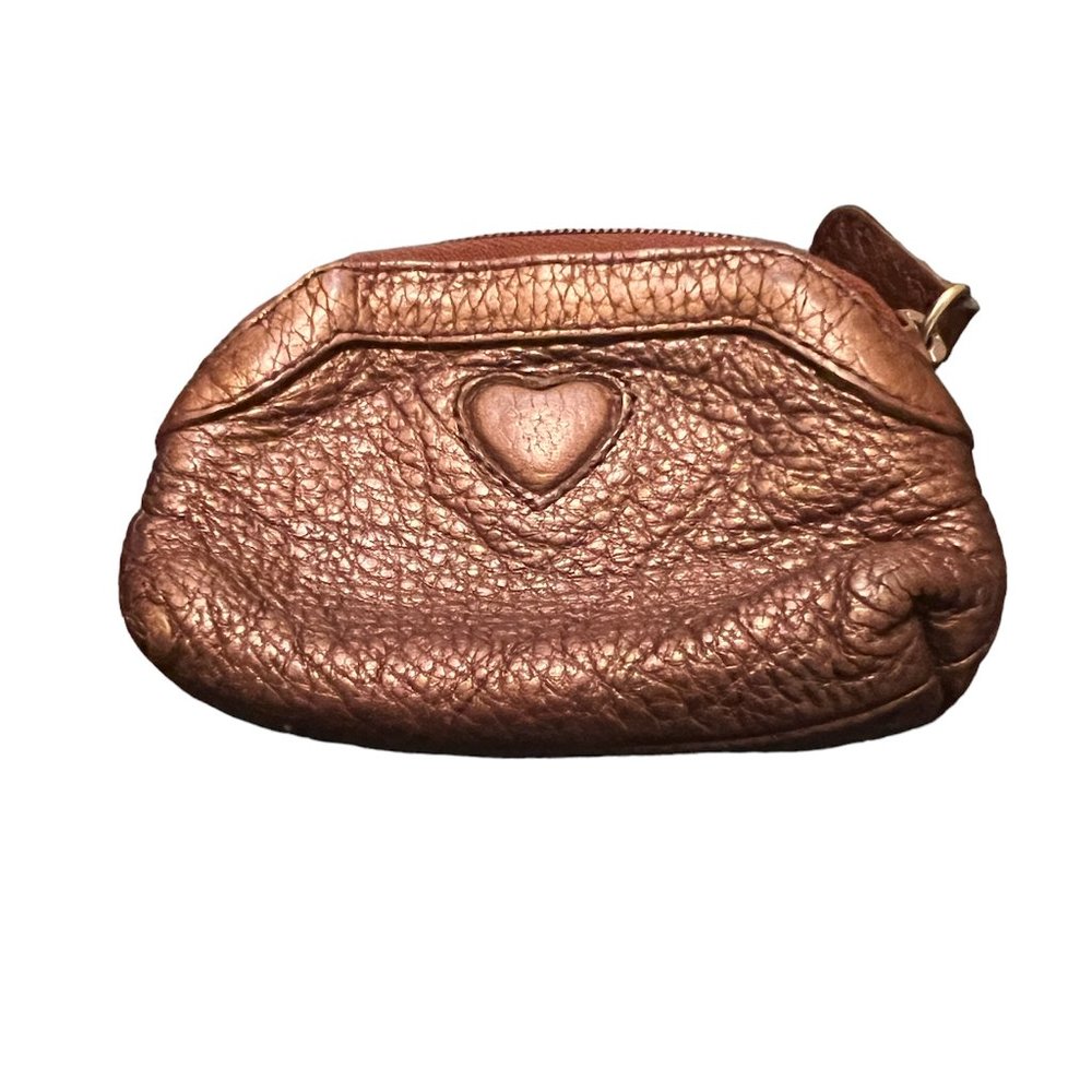 Brighton leather coin purse bronze brown